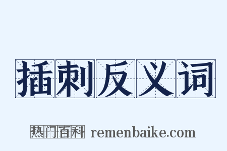 插刺反义词是什么意思的图片